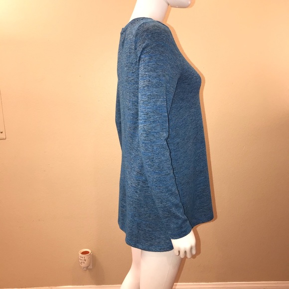 Jones New York Blue Knit Top Womens Size Small Long Sleeve - Picture 8 of 14